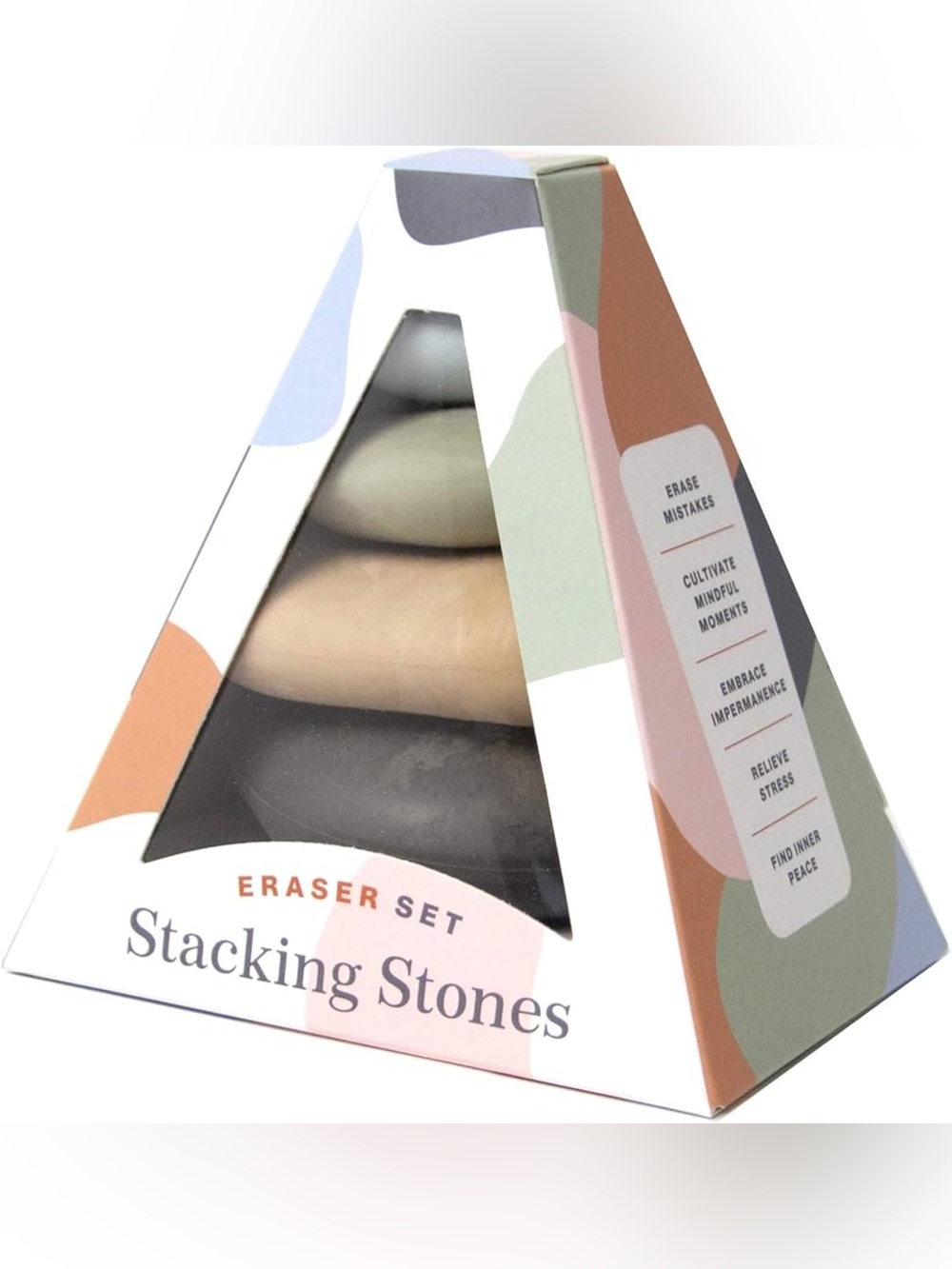 5 Piece Stacking Stones Eraser Set